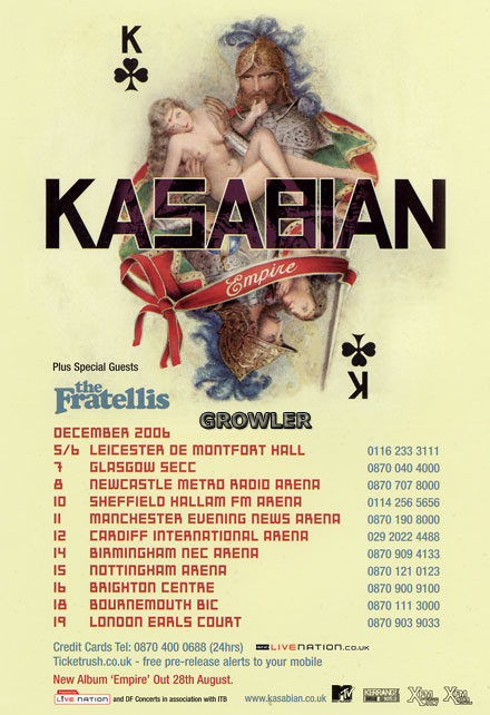 KASABIAN - CONCERT 2006 - TOUR FLYER
